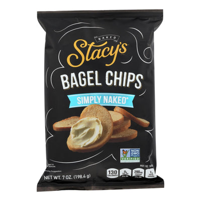 Stacy's Pita Chips Bagel Chips - Simply Naked - Case Of 12 - 7 Oz - Orca Market