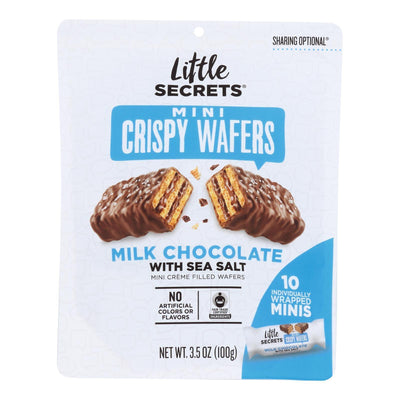 Little Secrets - Crispy Wafrs Milk Chocolate Sea Salt - Case Of 6-3.5 Oz - Orca Market