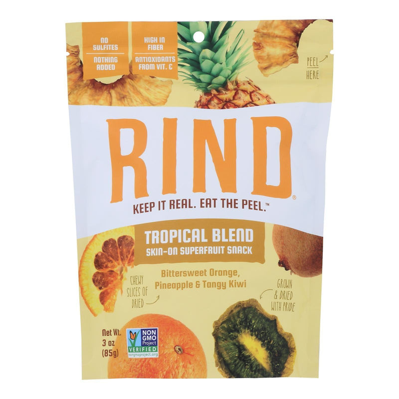 Rind Snacks - Dried Fruit Blend Tropical - Case Of 12 - 3 Oz - Orca Market