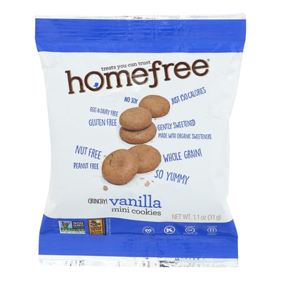 Homefree - Gluten Free Mini Cookies - Vanilla - Case Of 10 - 1.1 Oz. - Orca Market