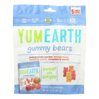 Yumearth Organics Organic Gummy Bear - Snack - Case Of 12 - 0.7 Oz. - Orca Market