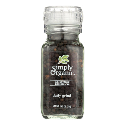 Simply Organic Daily Grind Black Peppercorns - Organic - Grinder - 3 Oz - Orca Market