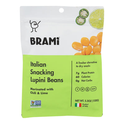 Brami Lupini Snack - Chili Lime - Case Of 8 - 5.3 Oz. - Orca Market