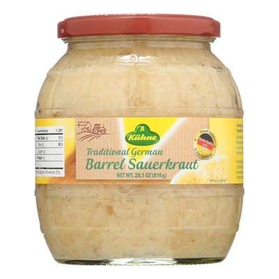 Kuhne Barrel Sauerkraut - Case Of 6 - 28.5 Oz. - Orca Market