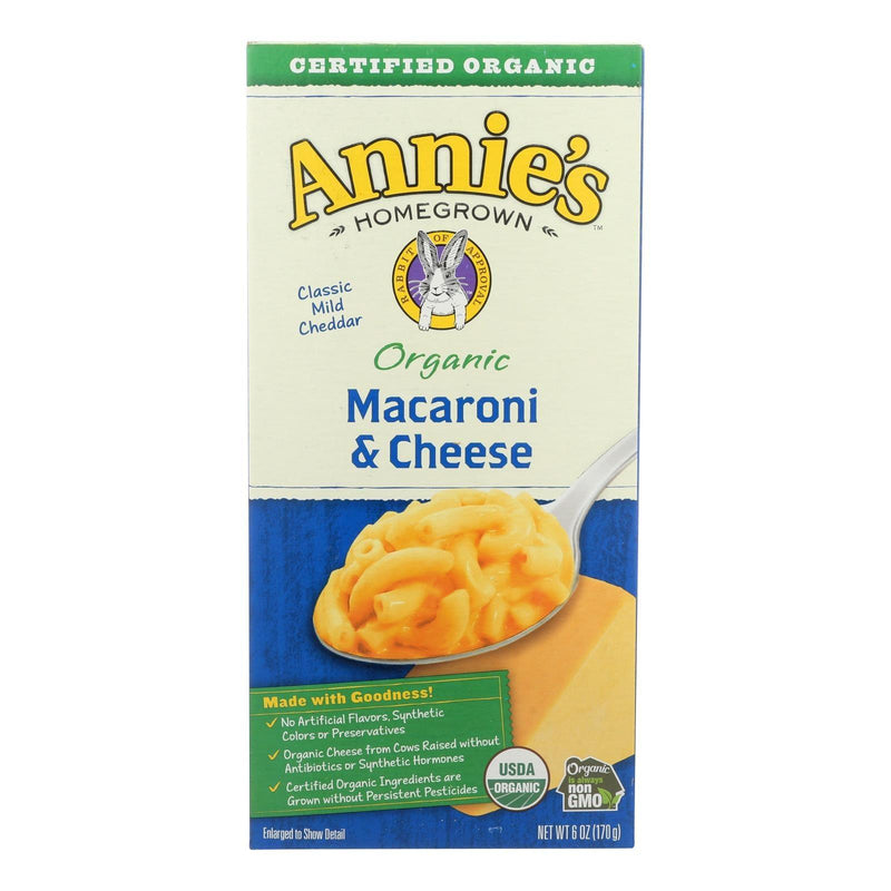 Annies Homegrown Macaroni And Cheese - Organic - Classic - 6 Oz - Case Of 12 - Orca Market