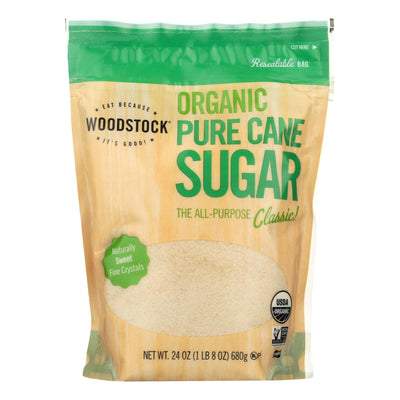 Woodstock Organic Pure Cane Sugar - Case Of 12 - 24 Oz - Orca Market