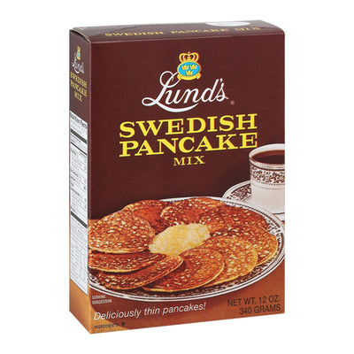 Lund's Pancake Mix Mix - Swedish Pancake - Case Of 12 - 12 Oz - Orca Market