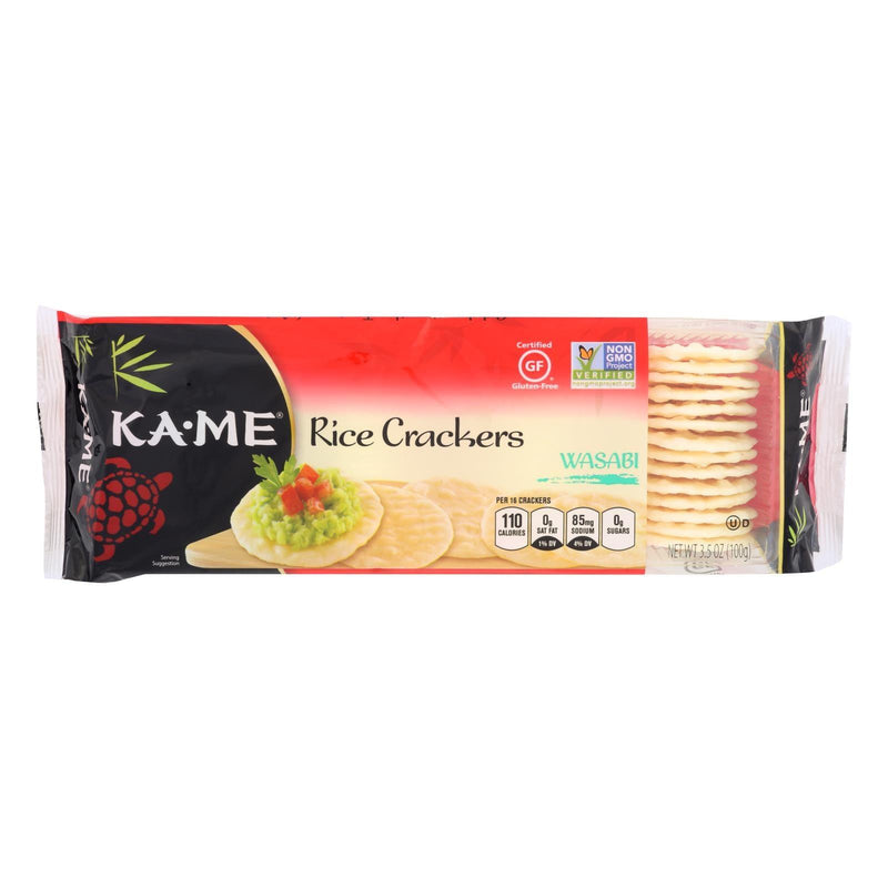 Kame Rice Crackers - Wasabi - 3.5 Oz - Case Of 12 - Orca Market