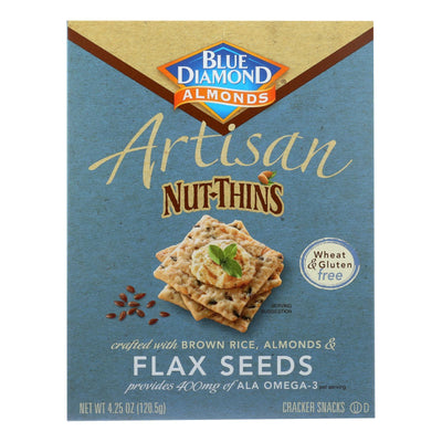 Blue Diamond - Artesion Nut Thins - Flax Seed - Case Of 12 - 4.25 Oz. - Orca Market