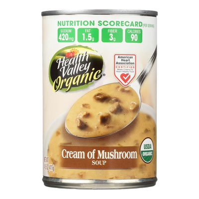 Health Valley Organic Soup - Mushroom Cream - Case Of 12 - 14.5 Oz. - Orca Market