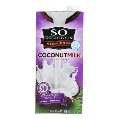 So Delicious Coconut Milk Beverage - Unsweetened Vanilla - Case Of 12 - 32 Fl Oz. - Orca Market