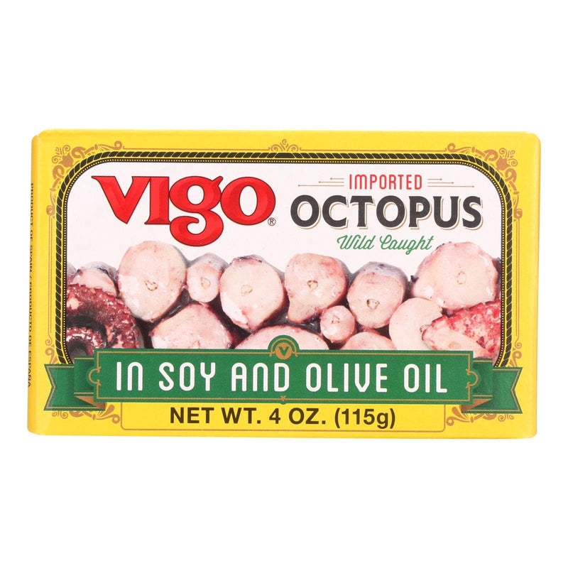 Vigo Wild Caught Octopus In Soy And Olive Oil - Case Of 10 - 4 Oz - Orca Market