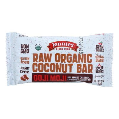 Jennie's Organic Goji Moji Raw Coconut Bar - Case Of 12 - 1.5 Oz. - Orca Market