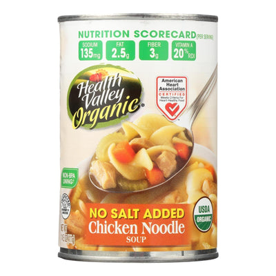 Health Valley Organic Soup - Chicken Noodle No Salt Added - Case Of 12 - 14.5 Oz. - Orca Market