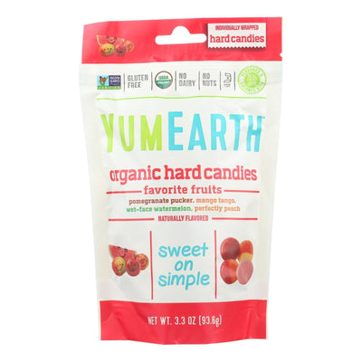 Yummy Earth Organic Candy Drops Freshest Fruit - 3.3 Oz - Case Of 6 - Orca Market