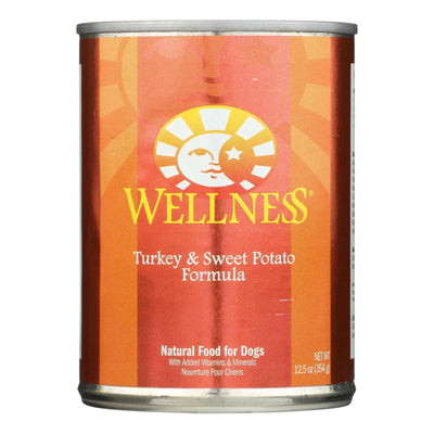 Wellness Pet Products Dog Food - Turkey And Sweet Potato Recipe - Case Of 12 - 12.5 Oz. - Orca Market