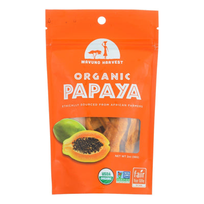 Mavuno Harvest Organic Dried Fruits - Papaya - Case Of 6 - 2 Oz. - Orca Market