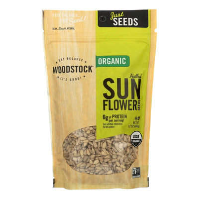 Woodstock Organic Hulled And Unsalted Sunflower Seeds - Case Of 8 - 12 Oz - Orca Market