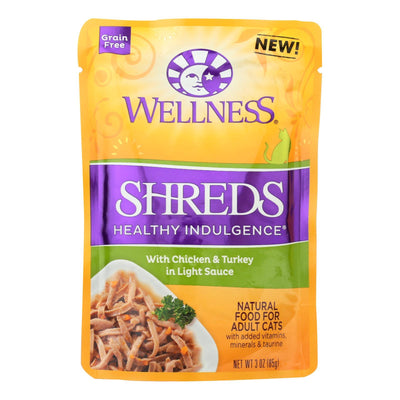 Wellness Pet Products Cat Food - Shreds Chicken And Turkey - Case Of 24 - 3 Oz. - Orca Market