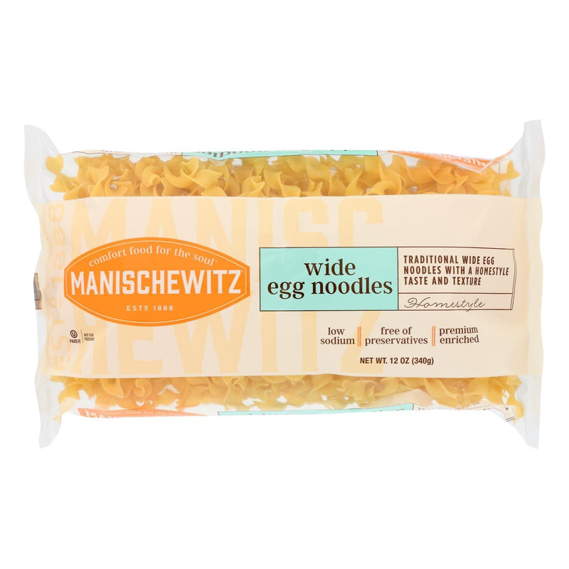 Manischewitz - Egg Noodles Broad - Case Of 12 - 12 Oz. - Orca Market