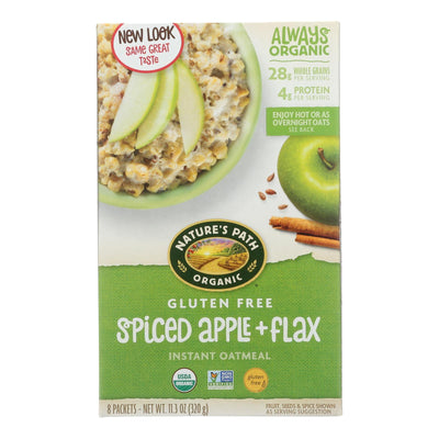 Nature's Path Organic Hot Oatmeal - Spiced Apple With Flax - Case Of 6 - 11.3 Oz. - Orca Market