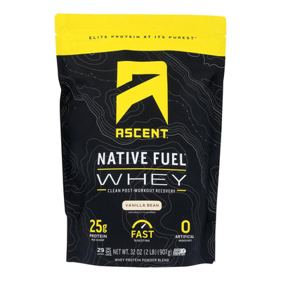 Ascent Native Fuel Vanilla Bean Whey Protein Powder Blend Vanilla Bean - 1 Each - 2 Lb - Orca Market