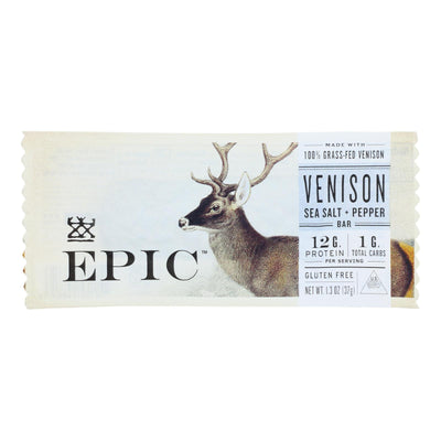 Epic - Bar Venison Sea Salt And Pepper - Case Of 12-1.3 Oz - Orca Market