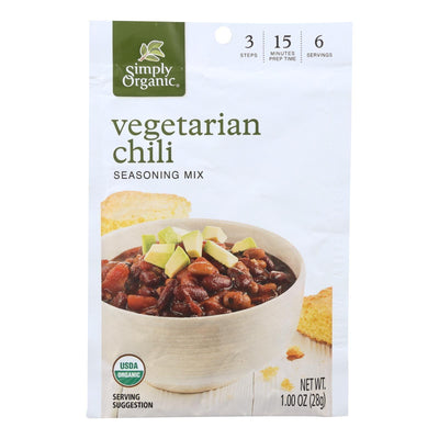 Simply Organic Seasoning Mix - Vegetarian Chili - Case Of 12 - 1 Oz. - Orca Market