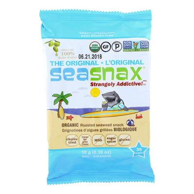 Seasnax Organic Classic Single - 5 Full Sheets - Case Of 12 - 0.36 Oz. - Orca Market