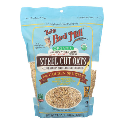 Bob's Red Mill - Oats - Organic Steel Cut Oats - Case Of 4 - 24 Oz. - Orca Market