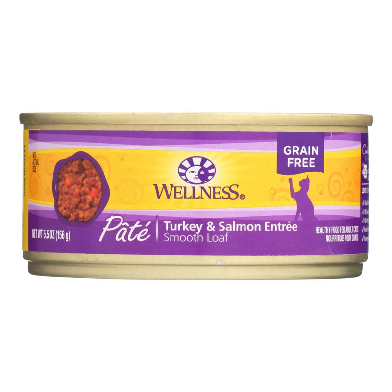 Wellness Pet Products Cat Food - Turkey And Salmon Recipe - Case Of 24 - 5.5 Oz. - Orca Market