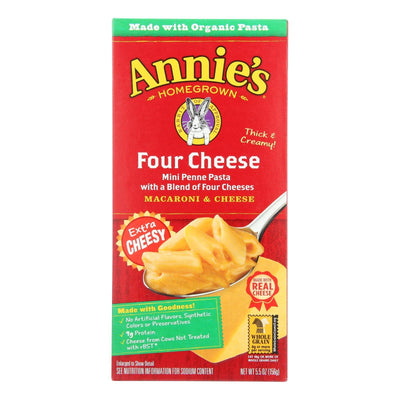 Annie's Homegrown Four Cheese Macaroni And Cheese - Case Of 12 - 5.5 Oz. - Orca Market