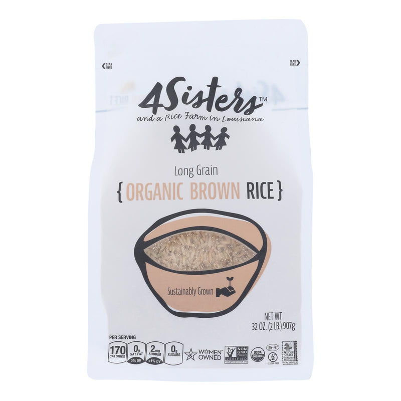 4 Sisters - Rice Og2 Brown Long Grain - Cs Of 6-2 Lb - Orca Market