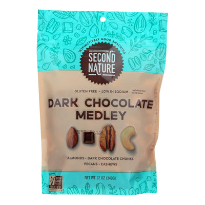 Second Nature - Nut Medley Dark Chocolate - Case Of 6-12 Oz - Orca Market