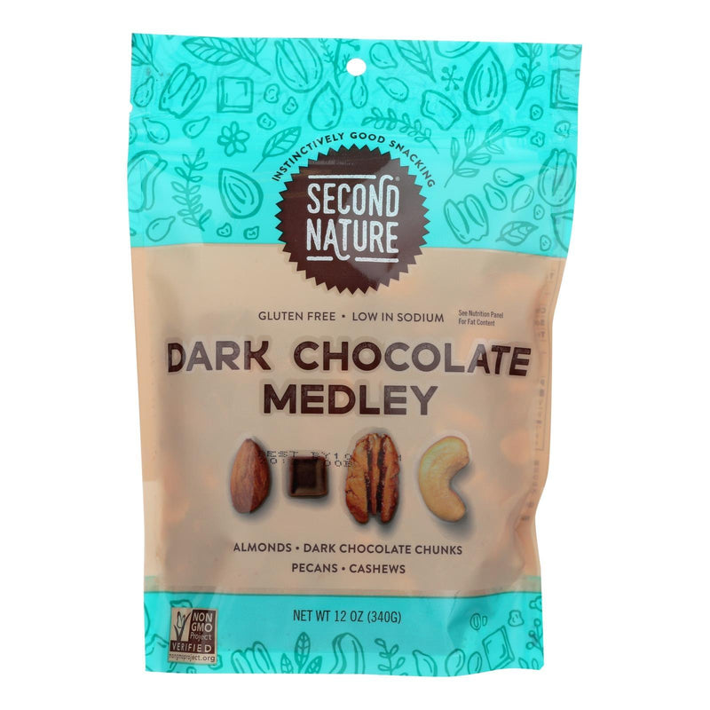 Second Nature - Nut Medley Dark Chocolate - Case Of 6-12 Oz - Orca Market