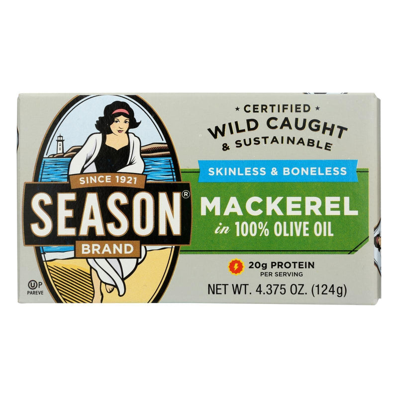 Season Brand Mackerels - Fillets - In Olive Oil - 4.375 Oz - Case Of 12 - Orca Market