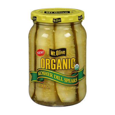 Mt Olive Pickle Co Organic Kosher Dill Spears - Case Of 6 - 16 Fz - Orca Market