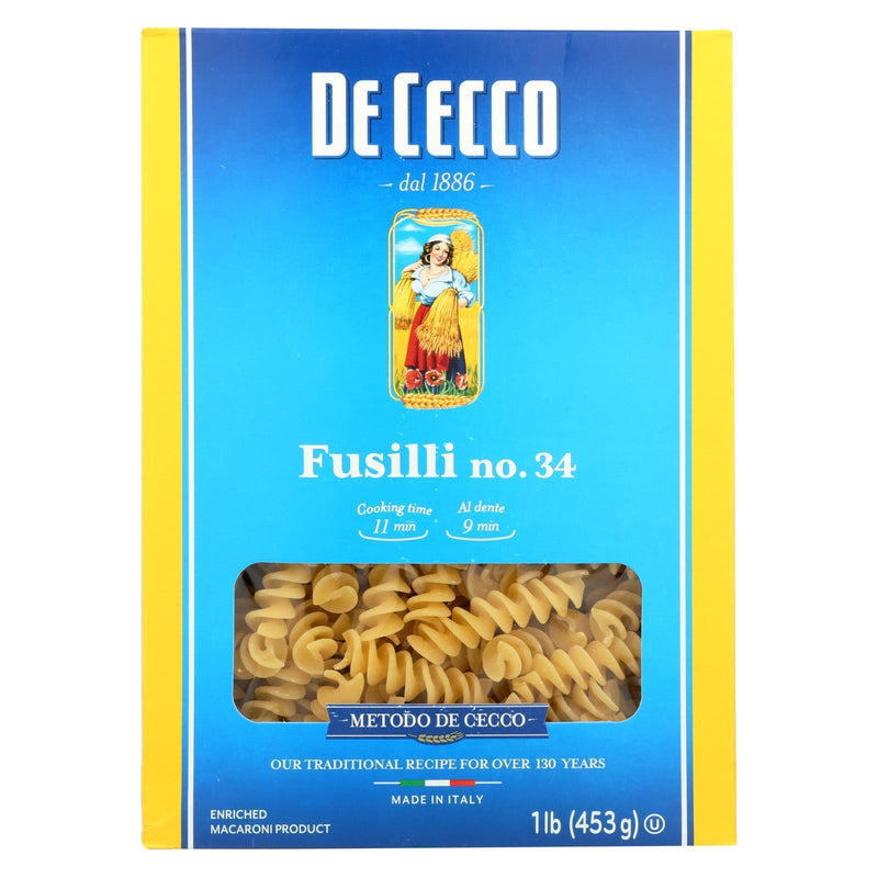 De Cecco Pasta - Pasta - Fusilli - Case Of 12 - 16 Oz - Orca Market