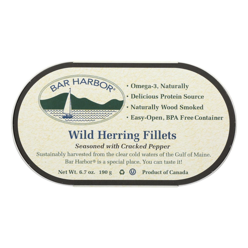 Bar Harbor - Wild Herring Fillets - Cracked Pepper - Case Of 12 - 6.7 Oz. - Orca Market