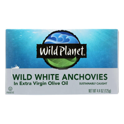 Wild Planet White Anchovies In Extra Virgin Olive Oil - Case Of 12 - 4.4 Oz - Orca Market