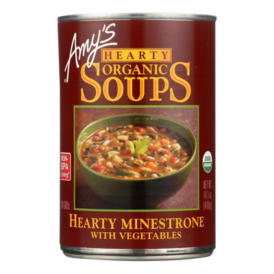 Amy's - Organic Hearty Vegetable Minestrone Soup - Case Of 12 - 14.1 Oz - Orca Market