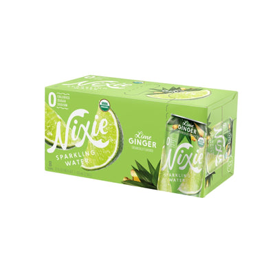 Nixie Sparkling Water - Sparkling Water Lime Ginger - Case Of 3 - 8/12 Fz - Orca Market