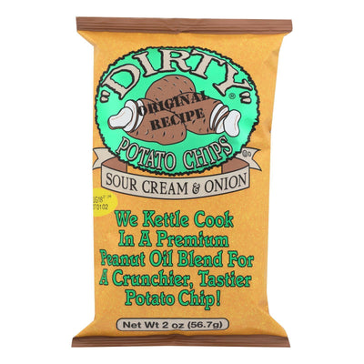 Dirty Chips - Potato Chips - Sour Cream And Onion - Case Of 25 - 2 Oz. - Orca Market