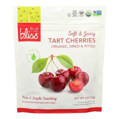 Fruit Bliss - Organic Tart Dried Cherries - Case Of 6 - 4 Oz. - Orca Market