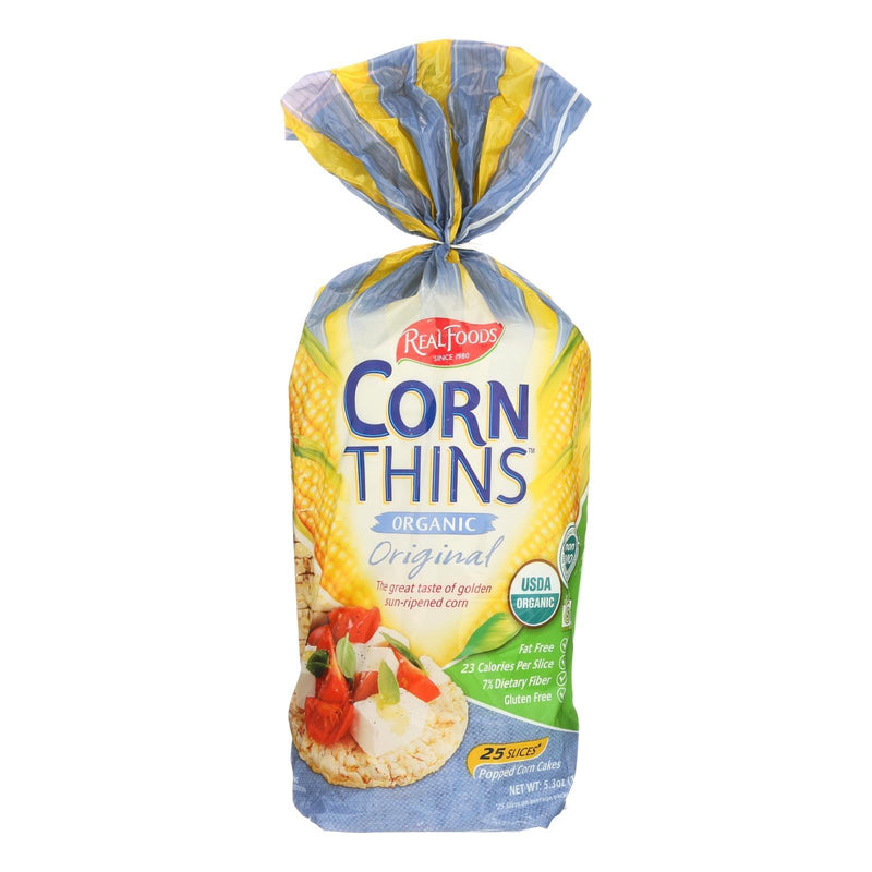 Real Foods Organic Corn Thins - Case Of 6 - 5.3 Oz. - Orca Market