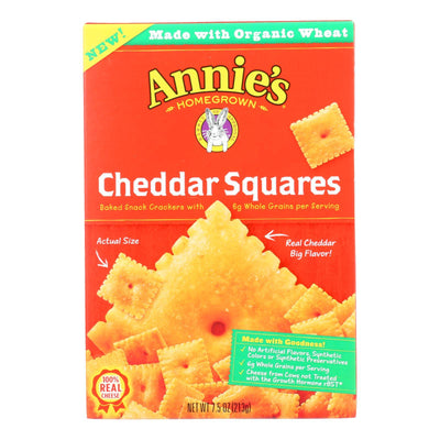 Annie's Homegrown - Cracker Chedder Sqrs - Case Of 12-7.5 Oz. - Orca Market