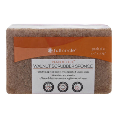 Full Circle Home - Sponge Walnut Scrub In Nutshell- Cs Of 6-2 Ct - Orca Market