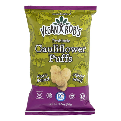 Vegan Rob's Probiotic Cauliflower Puffs - Case Of 12 - 3.5 Oz - Orca Market