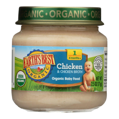 Earth's Best - Stage 1 Chicken & Chicken Broth - Case Of 10-2.5 Oz - Orca Market