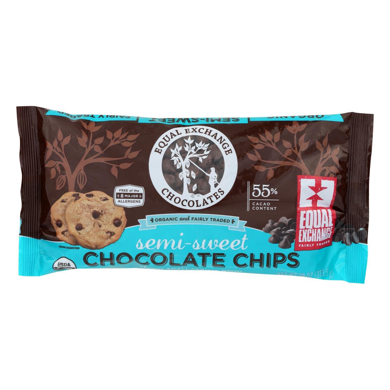 Equal Exchange Organic Chocolate Chips - Semi-sweet - Case Of 12 - 10 Oz. - Orca Market